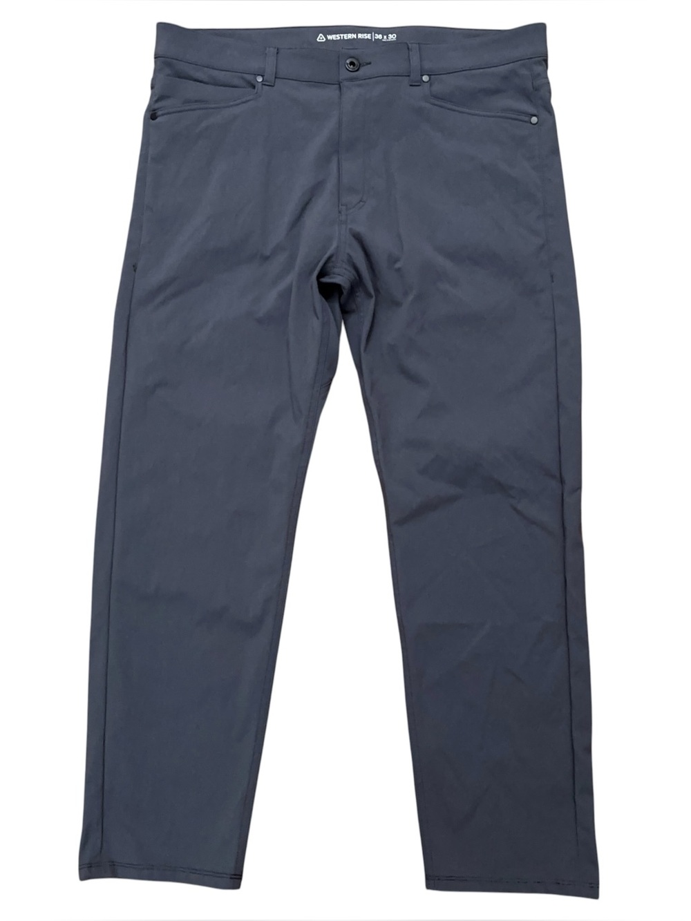 Western Rise AT Pants Mens 36x30 Slim Fit Stretch Water Resistance Gray
